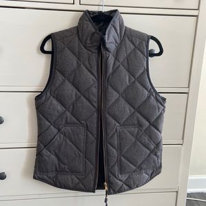 J. Crew Dark Gray Quilted Vest